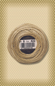 DMC Lt. Hazelnut Brown Perle Cotton, sz 8