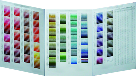 Moire Wool Thread Color Chart