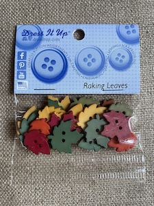 Button Package  Raking Leaves