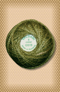 Green Olive Valdani Colorfast Perle Cotton