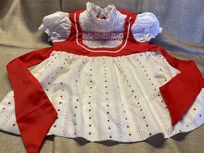 Vintage Polly Flinders Hand Smocked Girls Dress